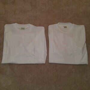 2 Haband White Pullover Men's Shirt Lot Size XX